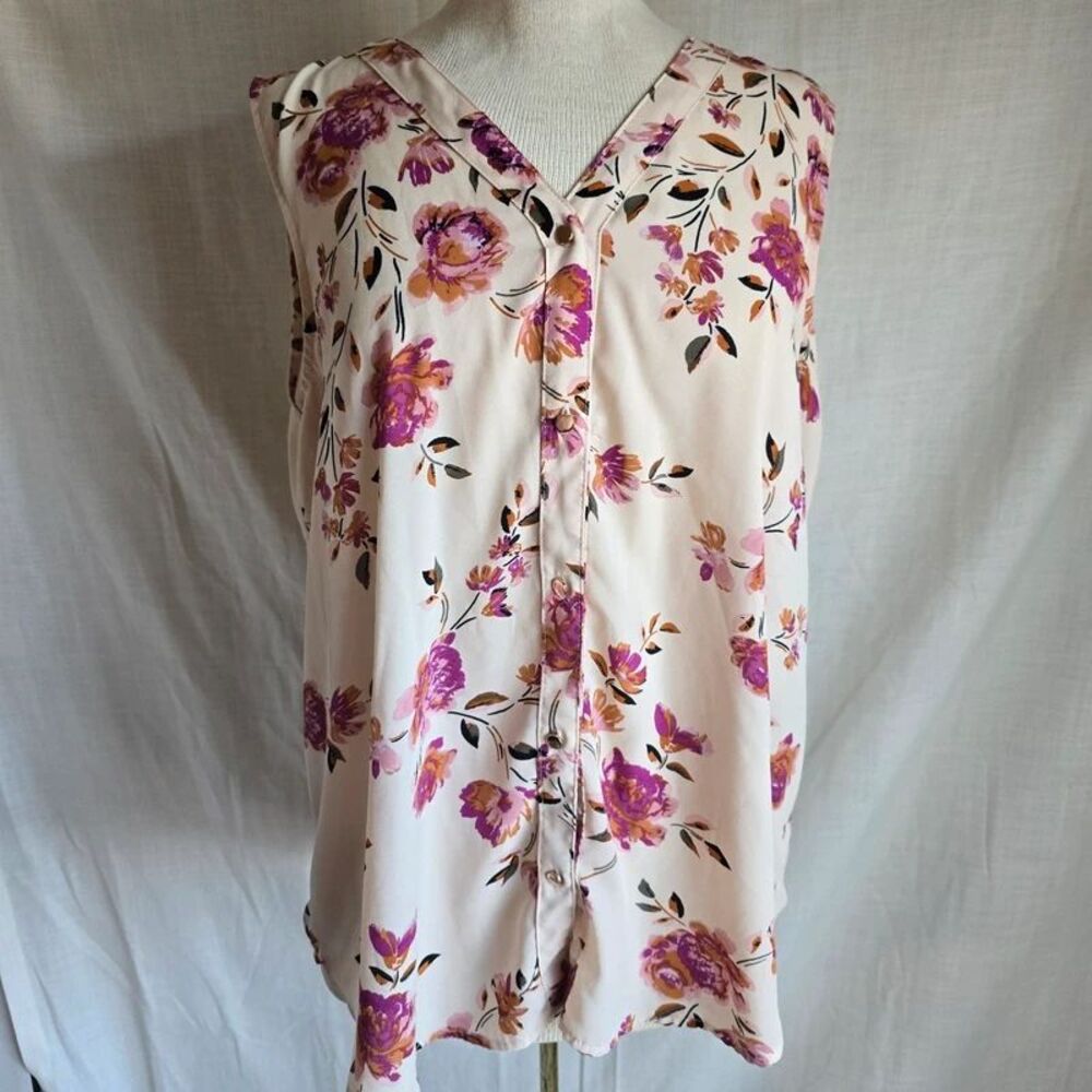 Maurices Womens Floral Sleeveless Tank Top XXL